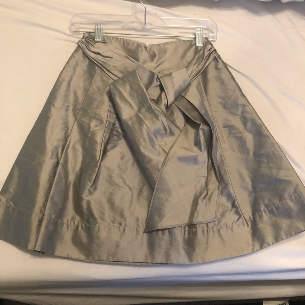Trina Turk Silver Skirt 100% silk